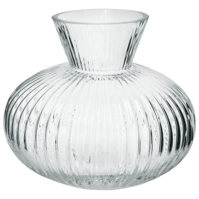 LEXI CLEAR FLUTED VASE 14CM