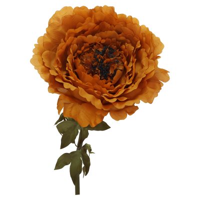 RUST PEONY WITH STEM 130X40CM