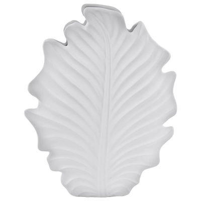 LEAF VASE MATT WHITE 38CM
