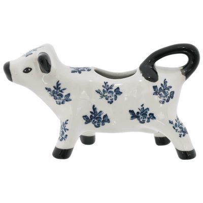MILK JUG BLUE/WHITE 8X14X5CM