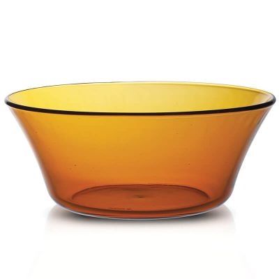 LYS AMBER BOWL 23CM DIA 2.2LT