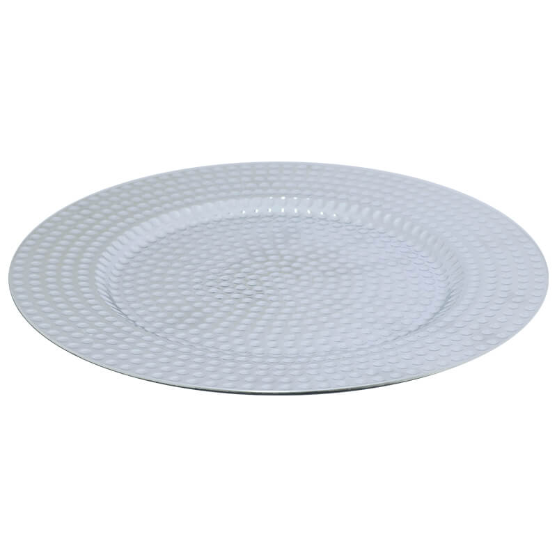 SILVER HAMMERED UNDERPLATE 33CM - Image 2