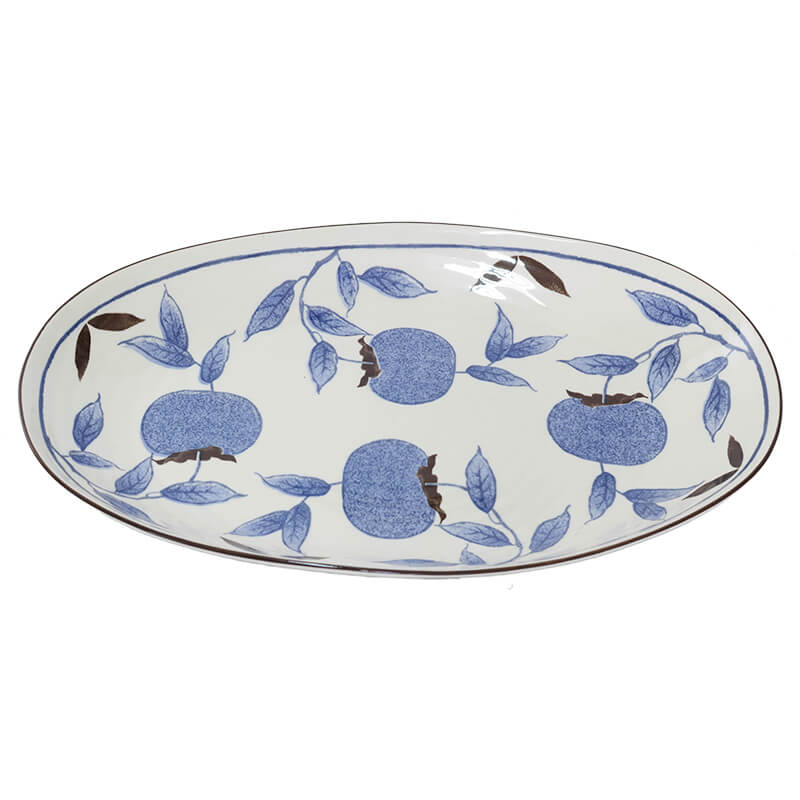 BLUE FRUIT OVAL PLATE 31X20CM - Image 3