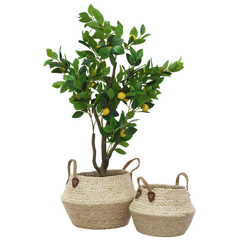 WOVEN DECOR BASKET LARGE BEIGE - Image 2