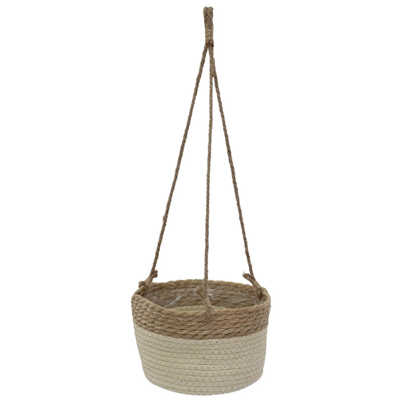 WOVEN DECOR PLANTER BASKET CREAM