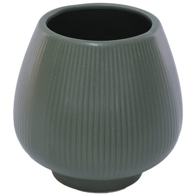 GREEN STRIPE POT 16CM