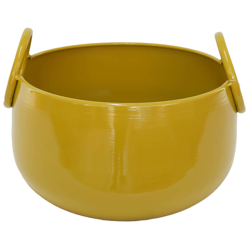 MUSTARD HANDLED PLANTER 22X31CM