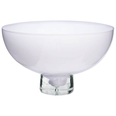 WHITE FTD BOWL/CLEAR BASE 15X25CM