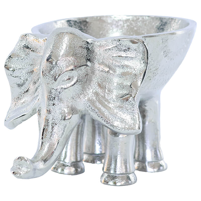 SILVER ELEPHANT BOWL 10X9X19CM - Image 2