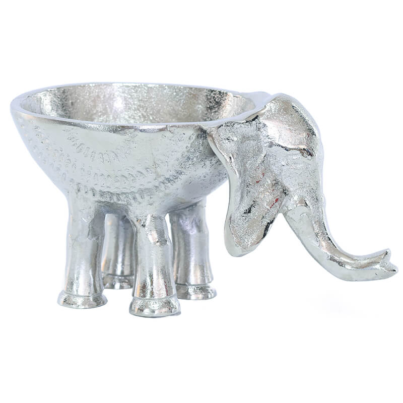 SILVER ELEPHANT BOWL 10X9X19CM - Image 3