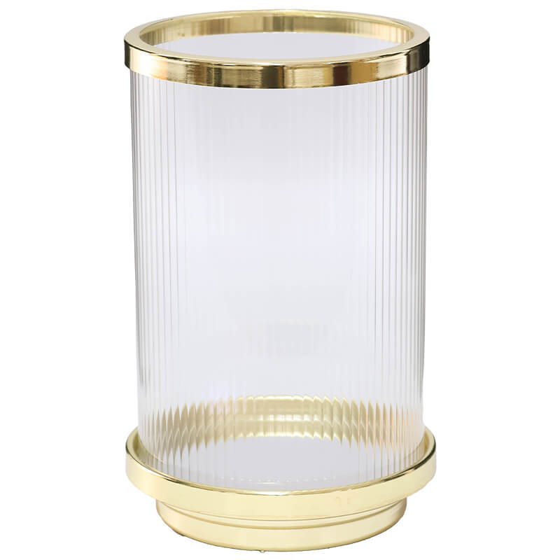 GOLD RIM CANDLE HOLDER 21CM