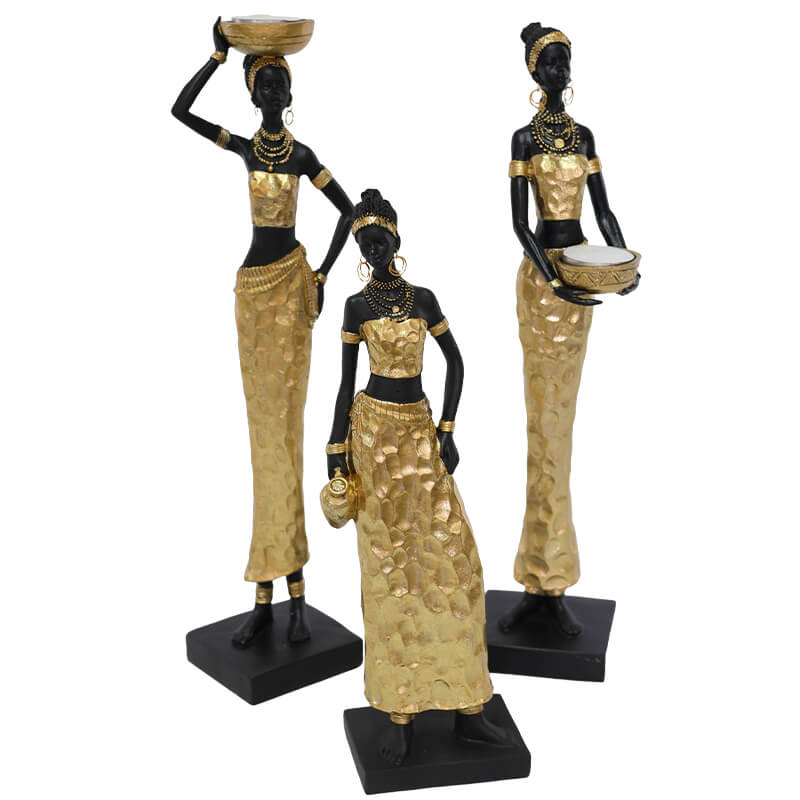 AFRICAN GIRL GOLD CHISEL 30CM - Image 4