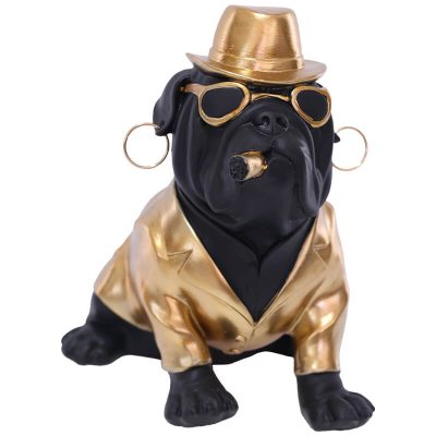 BULLDOG WITH CIGAR 23CM