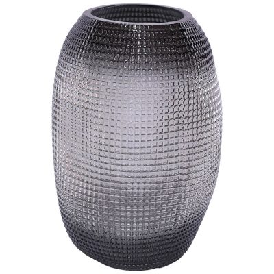 GREY WEAVE VASE 30X18CM