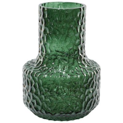 TEXTURED GREEN VASE 22CM