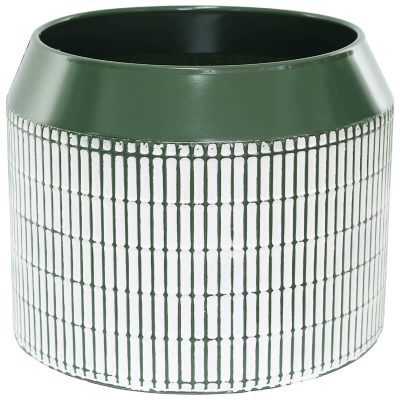 PARADISE GREEN WHITE VASE 30CM