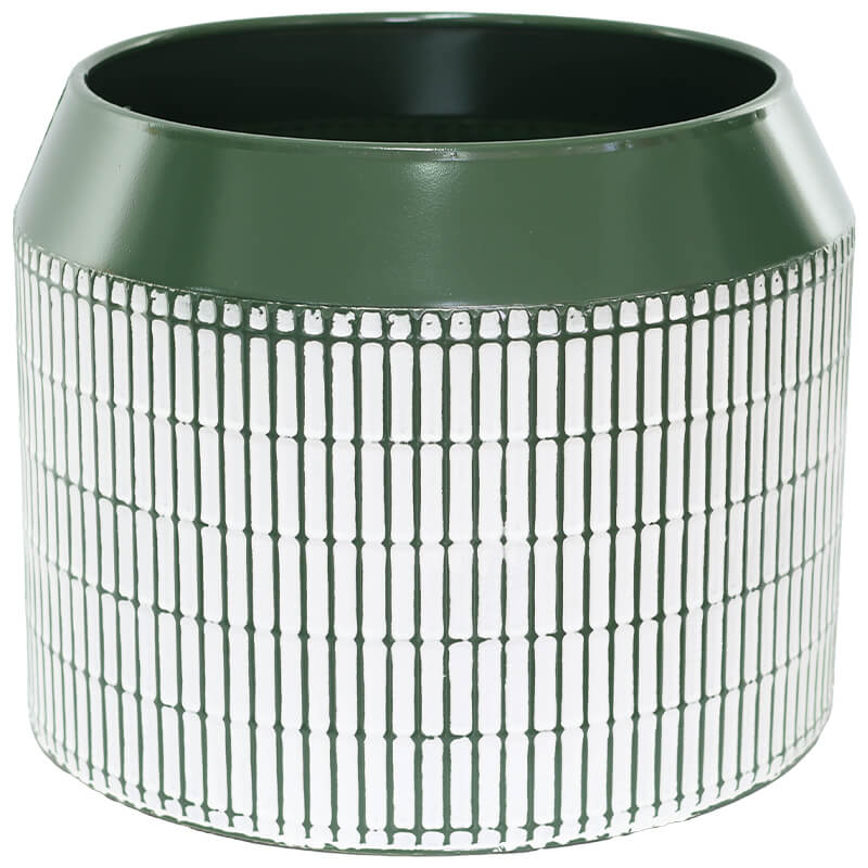 PARADISE GREEN WHITE VASE 30CM