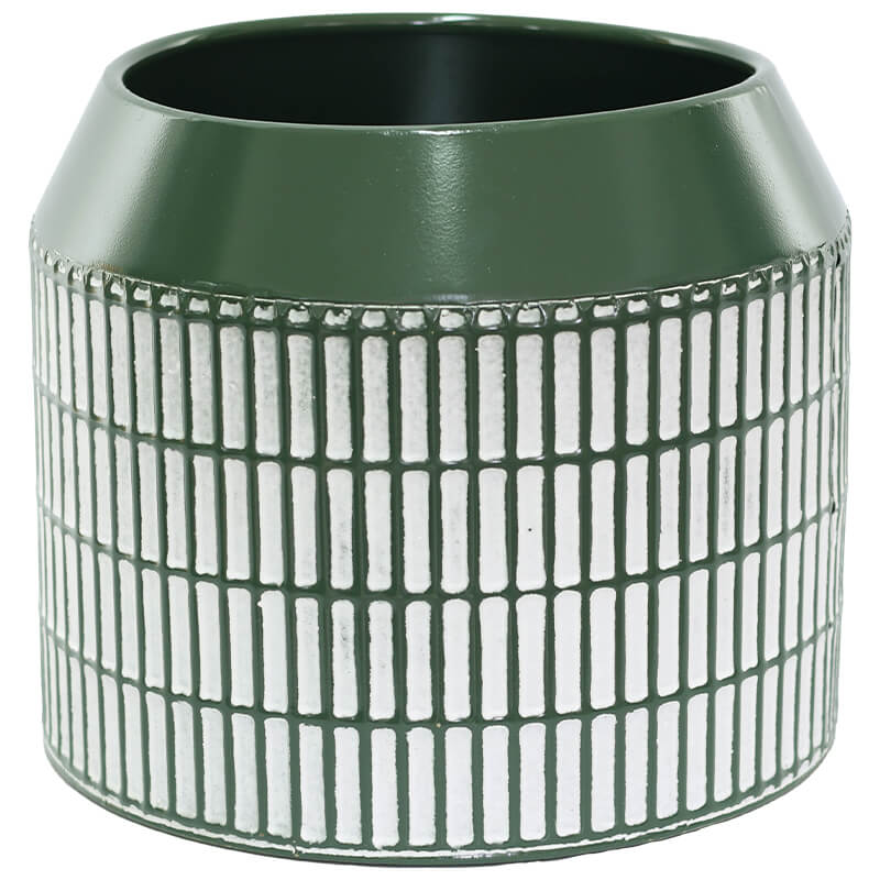 PARADISE GREEN WHITE VASE 24CM