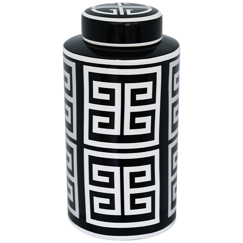 ATHENS BLACK/WHITE JAR 33CM