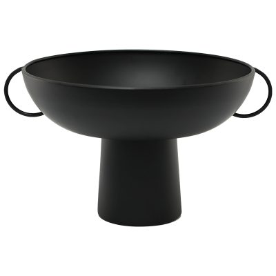 BLACK FTD HANDLED VASE 21X32CM