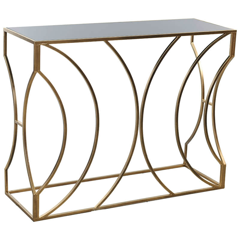 EBONE CONSOLE 79X102X36CM GOLD - Image 2