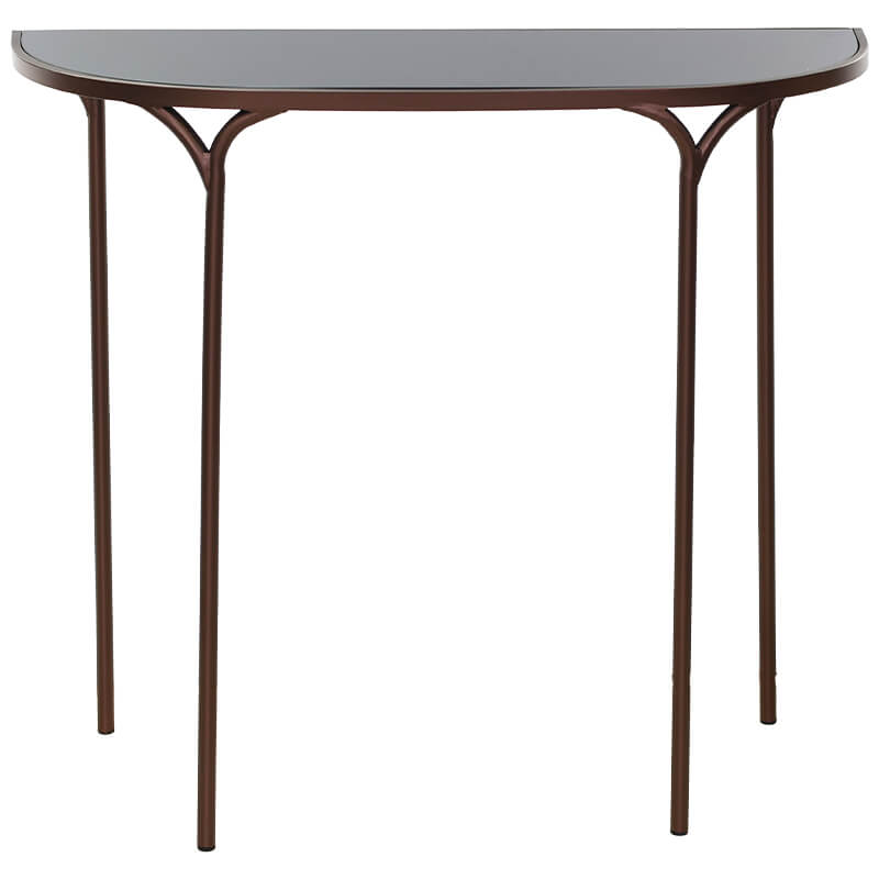 ECLIPSE HALF MOON BRONZE TABLE 79X90X32CM