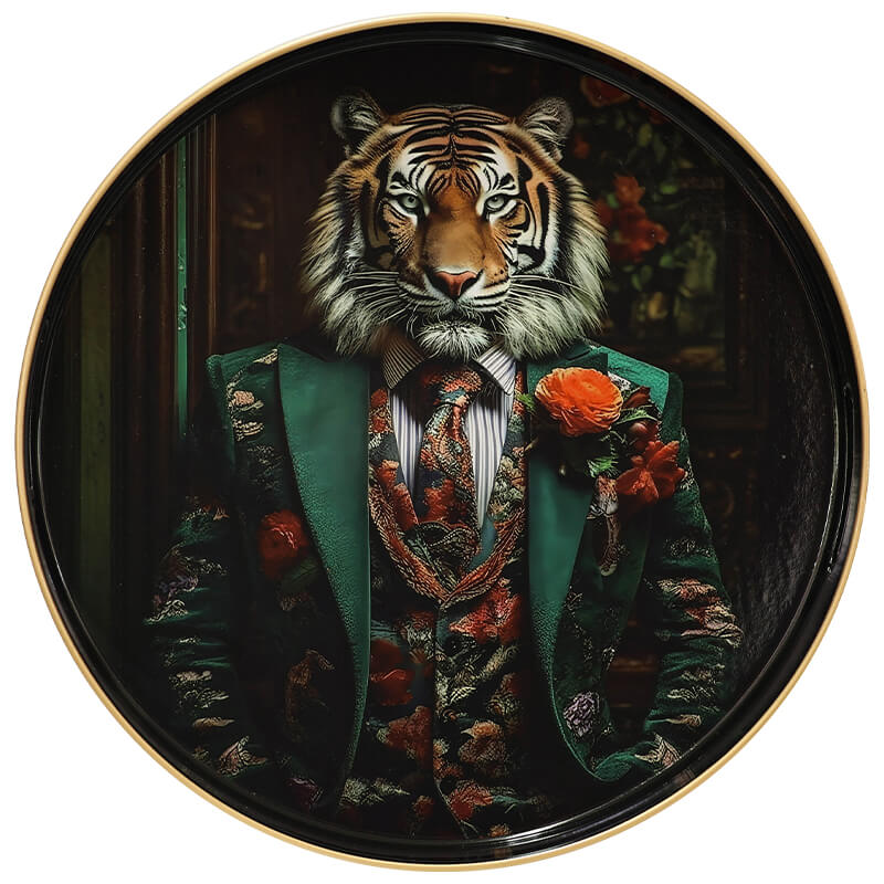 GENTLEMAN TIGER TRAY 33CM DIA - Image 2