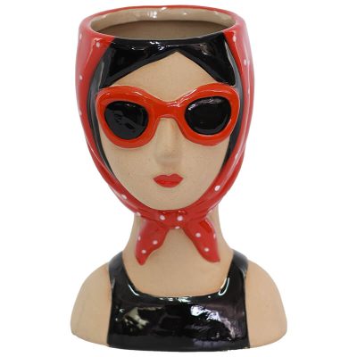 GLENDA WITH SUNGLASSES VASE 18CM