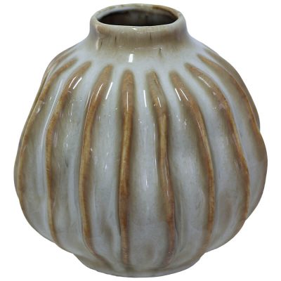 TUSCAN RIBBED VASE 14X14CM