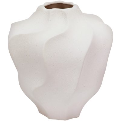 DUNE WHITE VASE 23X21CM