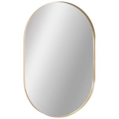 GOLD OVAL MIRROR 90X60CM