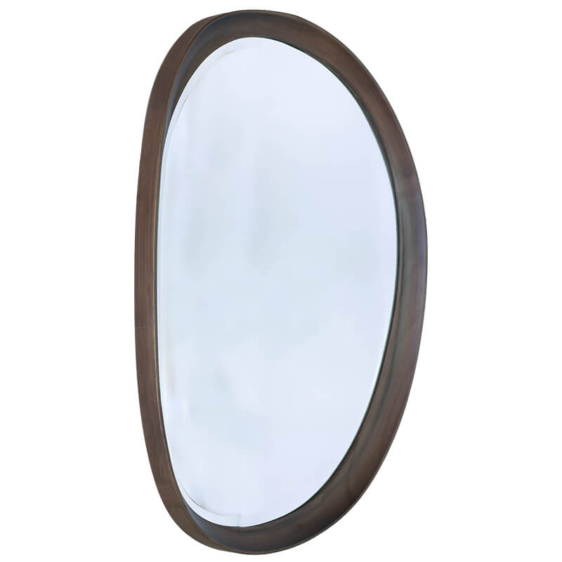 WALNUT WOODEN FRAME MIRROR 75X55C - Image 2