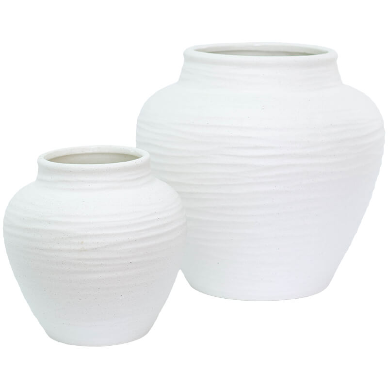 WHITE DRIFT POT 20X20CM - Image 2