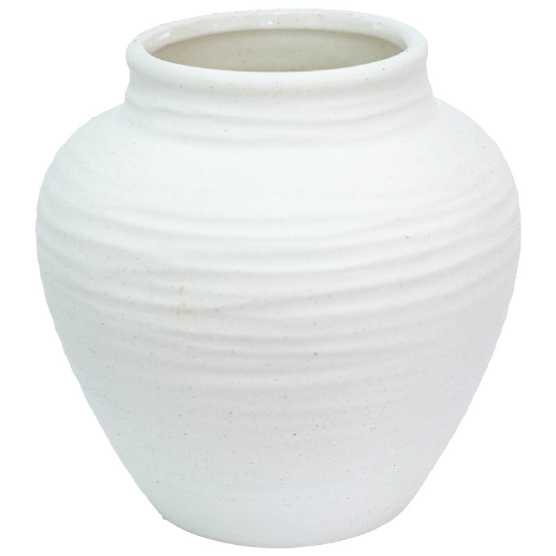 WHITE DRIFT POT 20X20CM