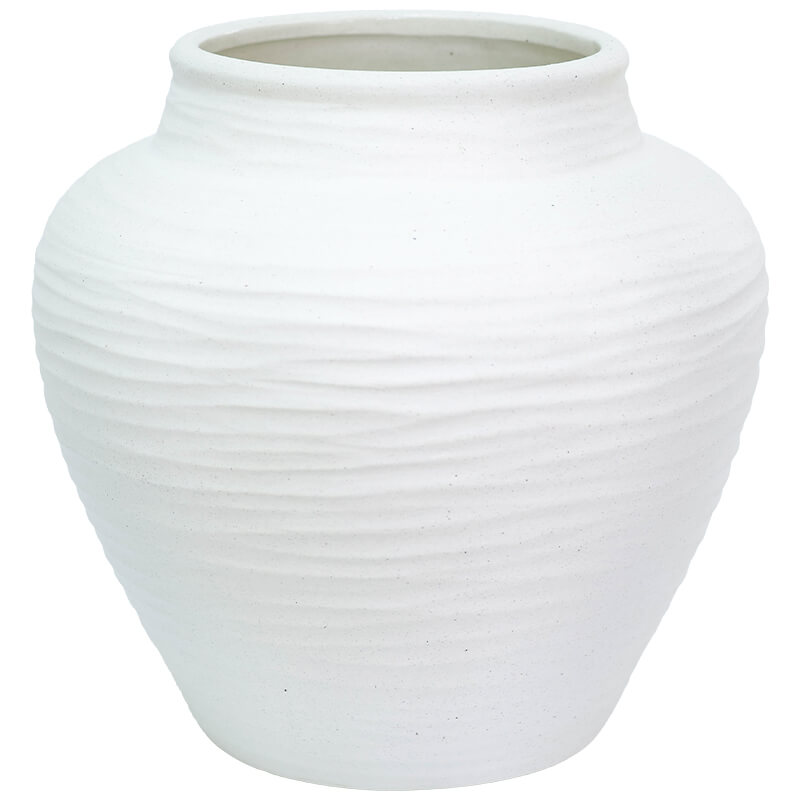 WHITE DRIFT POT 30X31CM