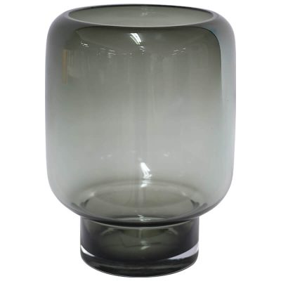 NOBLE GREY HURRICANE/VASE 26CM