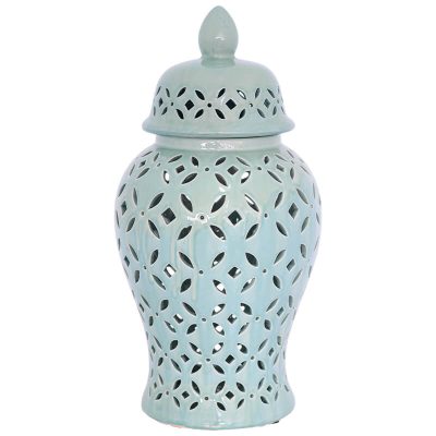 SHANE MINT GREEN JAR/LID 48CM