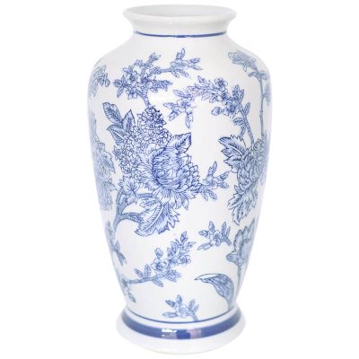 MONICA BLUE/WHITE VASE 31CM