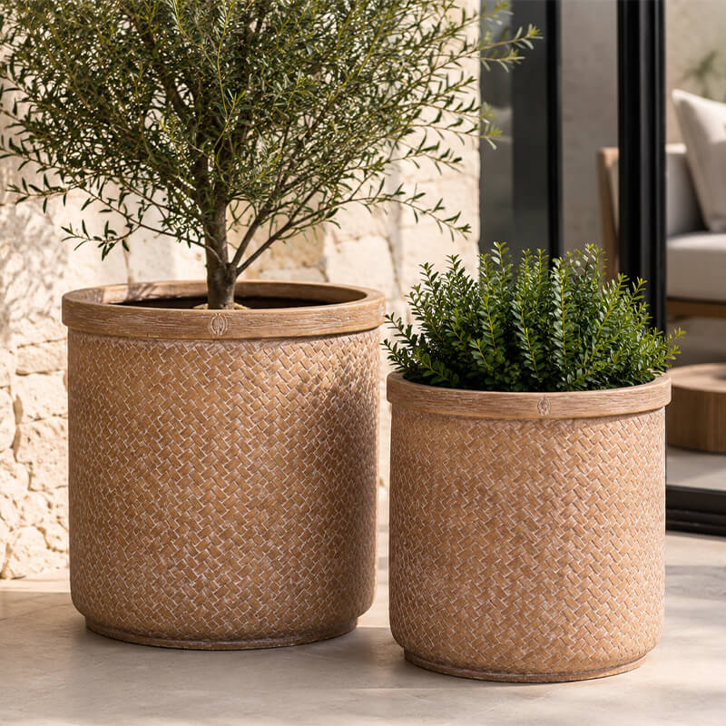 BAMBOO WEAVE PLANTER 38X36CM - Image 2