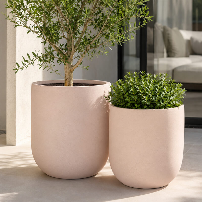 CREAM SPECKLE PLANTER 46X46CM - Image 2