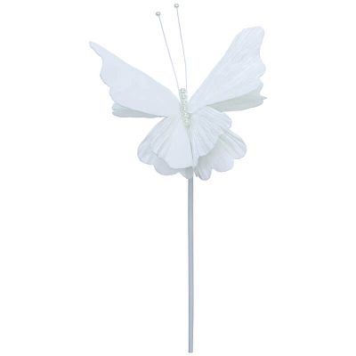 FALL CREAM VELVET BUTTERFLY 120CM