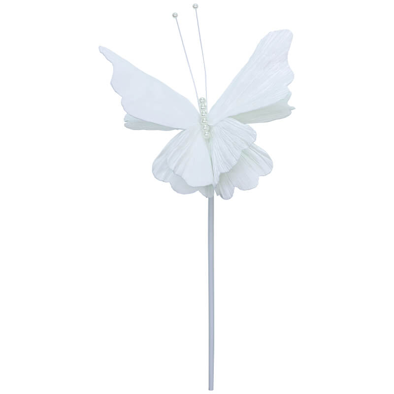 FALL CREAM VELVET BUTTERFLY 120CM