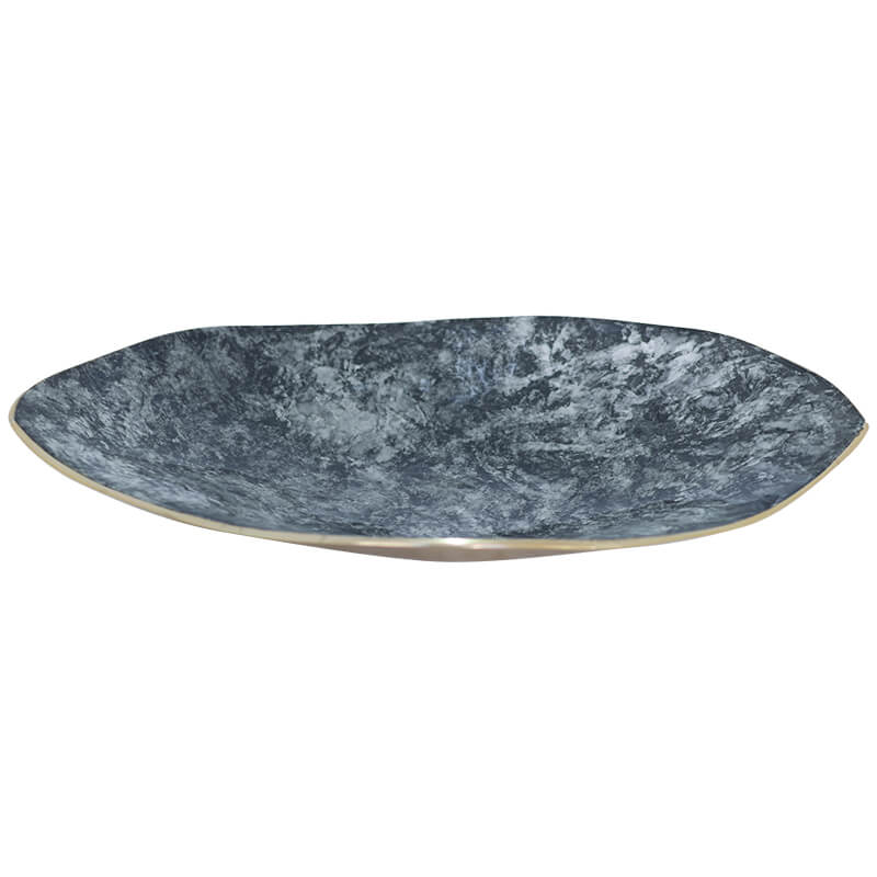 GOLD WAVY EYE BOWL / GREY MARBLE - Image 2