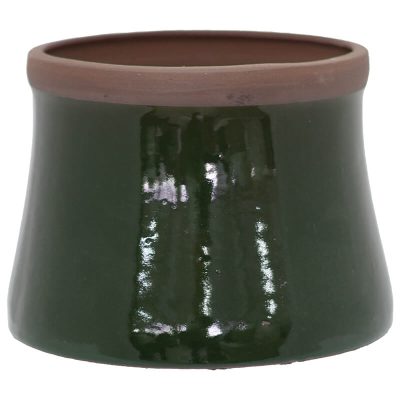 FOREST GREEN VASE 16X21CM