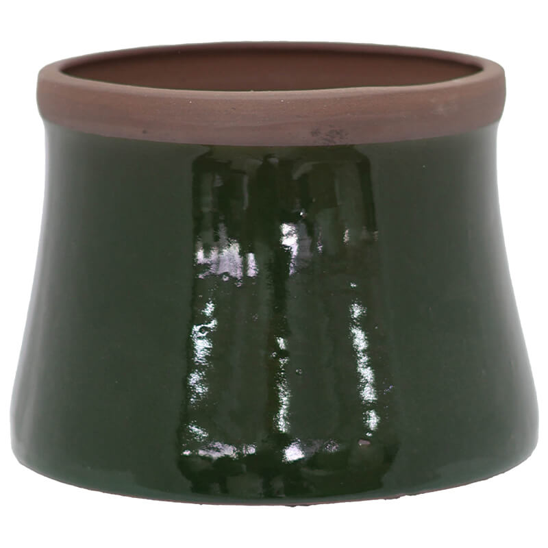 FOREST GREEN VASE 16X21CM