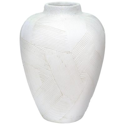 LUNA WHITE PATCH VASE 39CM