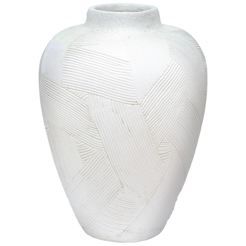 LUNA WHITE PATCH VASE 39CM