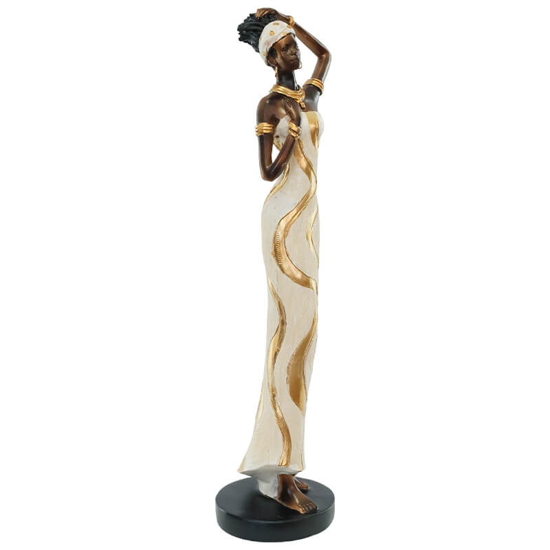 AFRICAN LADY 36CM 1 HAND ON HEAD - Image 2