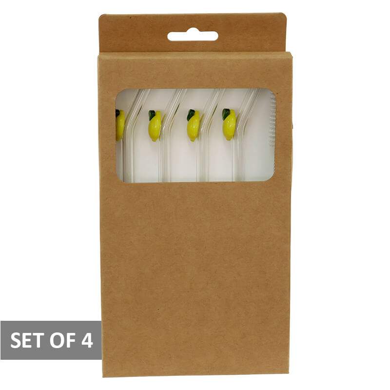 LEMONS GLASS STRAWS SET/4 - Image 3