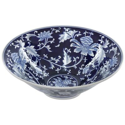 BLUE DISPLAY ORCHID BOWL 41X41X15